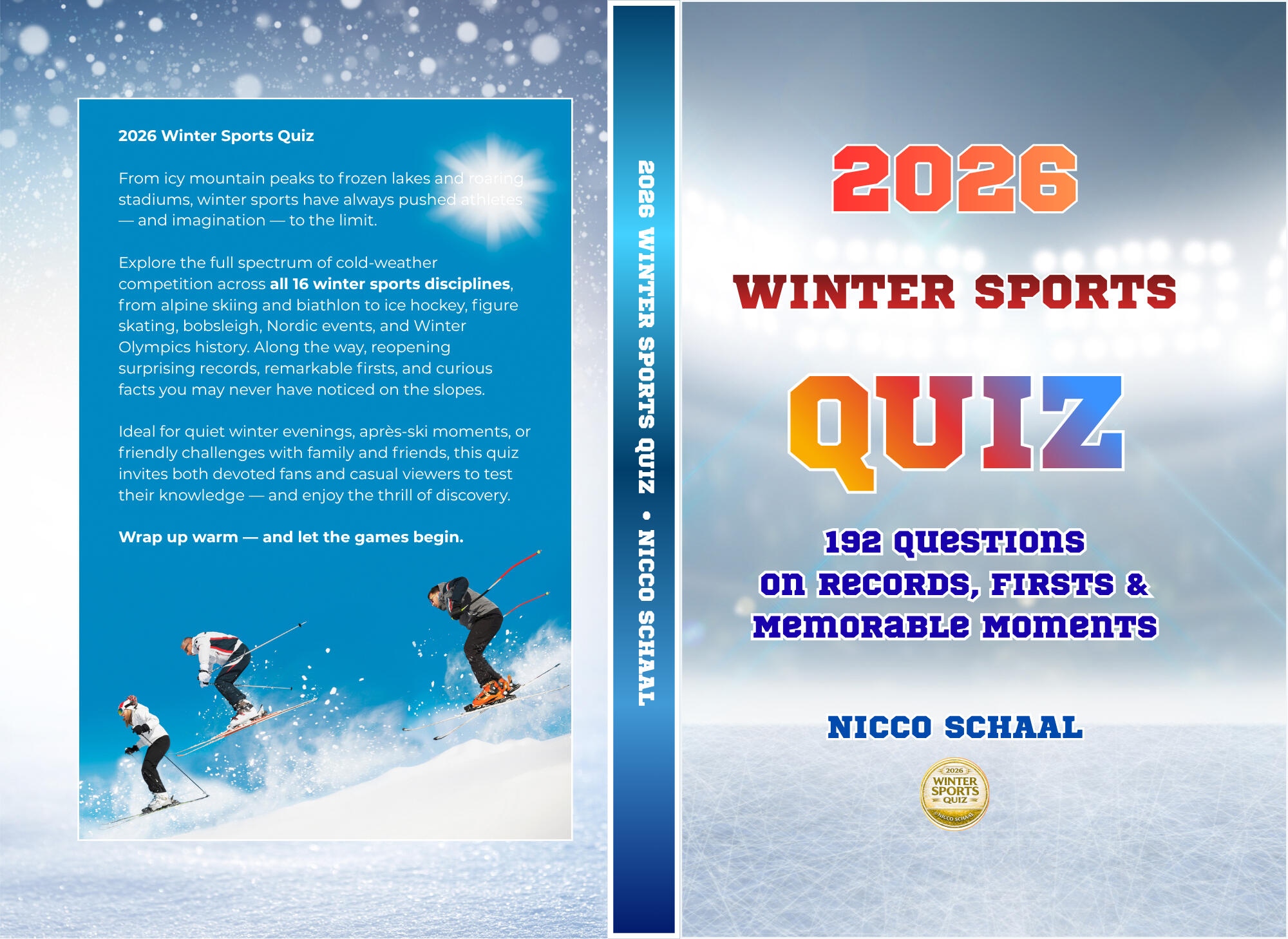 2026 WINTER SPORTS QUIZ Book cover for 2026 Winter Sports Quiz by Nicco Schaal.